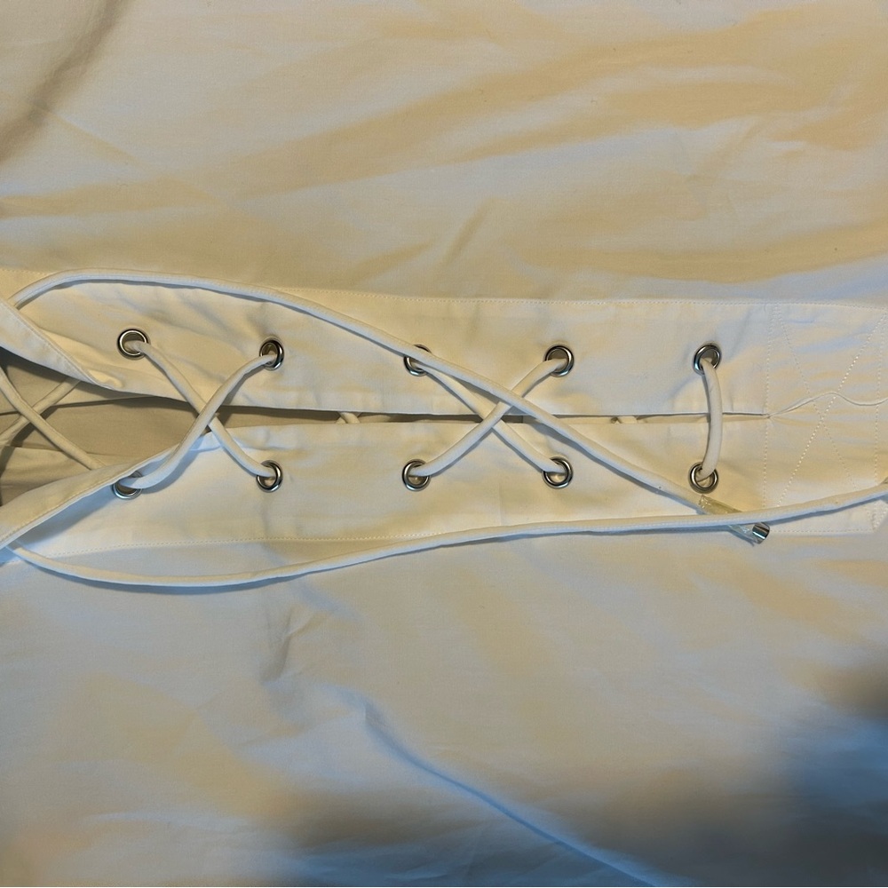 Polo white women’s lace up shirt - Picture 2 of 4